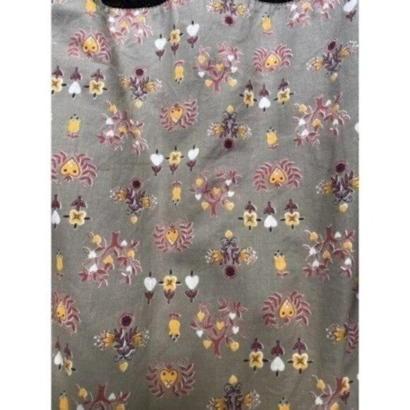 60s VTG Cottage Core Prairie Core Square Dance Brown Floral Hearts Dress Women’s - Picture 8 of 12